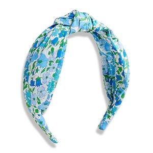 J Crew Blue Green Floral Knot headband in Liberty® print